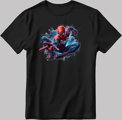 Buy Spiderman Marvel Avengers Short Sleeve White-Black Men's / Women's N509 • 10£