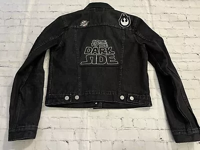 Buy Star Wars Gap Black Jean Jacket Sz SM W/ Added Custom Patches - Rare • 331.53£