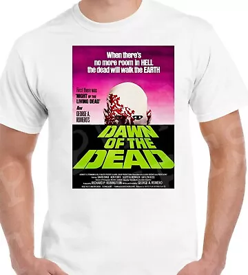 Buy Men's Dawn Of The Dead T-Shirt Retro 70's Horror Movie  Classic Scary Zombies • 9.99£