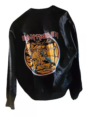 Buy Iron Maiden  Piece Of Mind  Vintage Satin Jacket - Size Small - 1983 • 386.05£