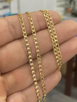 Buy 24  Womens Mens Curb Chain Necklace 14K Gold Filled Fashion Design Everyday Wear • 33.14£