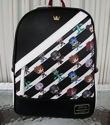 Buy Loungefly Kingdom Hearts Mini Backpack Disney Funko Pop Black White NWT • 75.55£