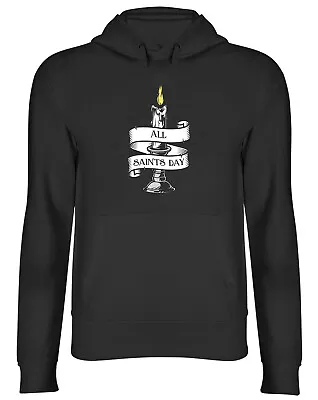 Buy All Saints Day Hoodie Mens Womens Vintage Candle Holder With Flame Top Gift • 17.99£