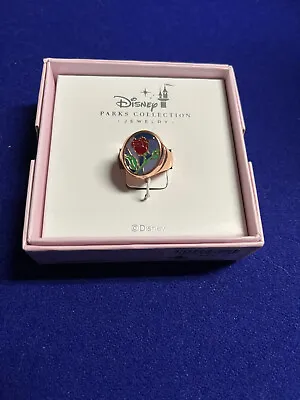 Buy Disney Parks Beauty & The Beast Rose Ring NEW • 38.60£
