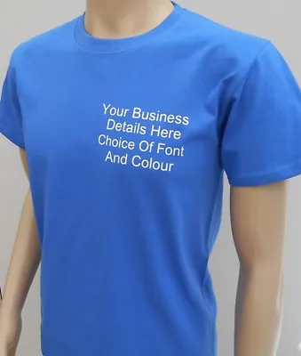 Buy New Custom Printed Text Personalised Heavy Cotton T-Shirts Work Wear Uniform Tee • 9£