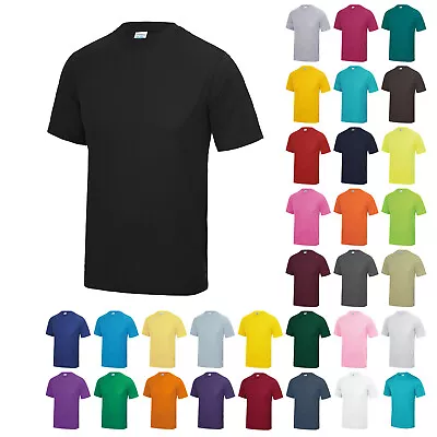 Buy AWDis Cool Dry Plain T-Shirt Mens Running Sports Breathable Short Sleeve Tee Top • 5.95£