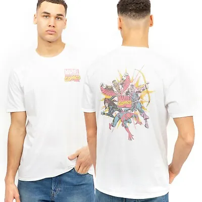 Buy Official Marvel Mens Explode T-shirt White S-XXL • 10.49£
