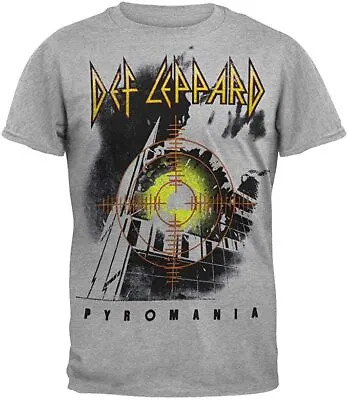 Buy Def Leppard Target Pyromania Mens 80s Glam Rock Metal Band Graphic T Shirt LD123 • 35.52£