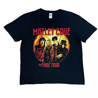 Buy MOTLEY CRUE The Final Tour Mens Back Rock Graphic T Shirt Black VGC XL  • 29.95£