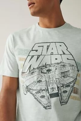 Buy BNWT Next Men's Star Wars T-Shirt Millennium Falcon 100% Cotton Size Medium • 18£