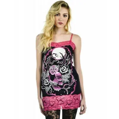 Buy Too Fast Clothing Night Owl Camille Tunic Tank Top Goth Tattoo Alternative • 16.83£