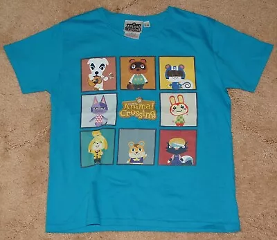 Buy Character.com Boys' Blue Animal Crossing Short Sleeve T-Shirt, Age 7-8 Years • 2.99£