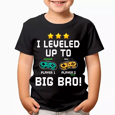 Buy I Leveled Up To Big Bro Funny Brother Gaming Boys Girls Teen Kids T-Shirts #DNE • 7.59£