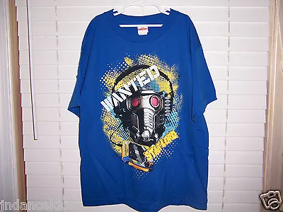 Buy Marvel Guardians Of The Galaxy Blue T-Shirt Youth L (10/12) NWT Wanted Star-Lord • 8.84£