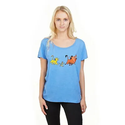 Buy Official Disney Ladies Lion King Trio T-shirt Blue S - XL • 10.49£