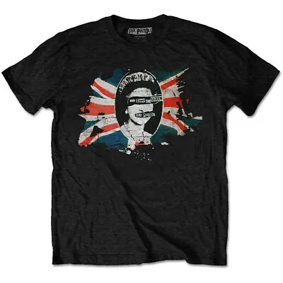 Buy Sex Pistols God Save The Queen Union Jack Black T-Shirt NEW OFFICIAL • 15.19£