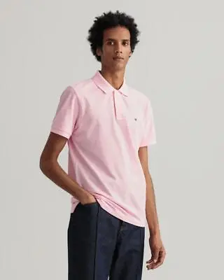 Buy GANT Original Piqué Black Polo Slim Shirt California Pink • 49.50£
