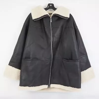 Buy Toteme Signature Sheepskin Leather Shearling Jacket In Black/Off-White - XS/S • 789.35£