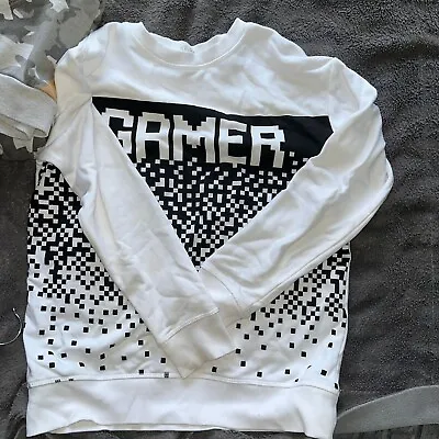 Buy H&M  Printed Gamer  Sweatshirt  8/10 Years • 5£