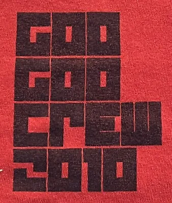 Buy GOO GOO CREW 2010 Concert  Local Crew T-Shirt XL, Red Unworn Vintage • 18.90£
