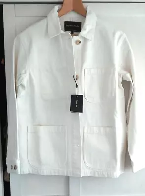 Buy Massimo Dutti Women's Cotton Jacket -ivory  Sz S- Nwt • 30£