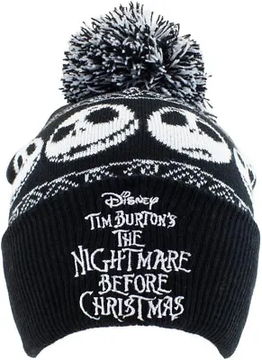 Buy The Nightmare Before Christmas BOBBLE Beanie Pom-Basic Snow Cap TIM BURTON'S A • 16.99£