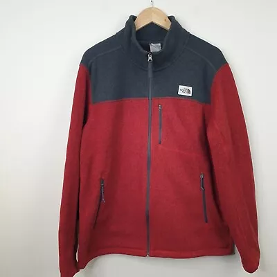 Buy The North Face Fleece Jacket Mens XL Red Full Zip Chest Pocket High Neck • 24.99£