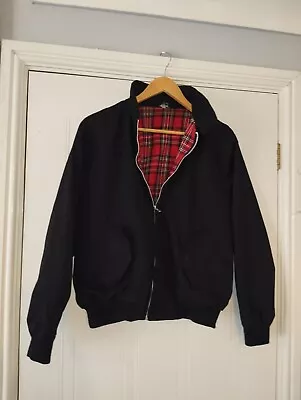 Buy Small Black 33  Chest Unisex Harrington Style Jacket Soft Cotton Lining  • 3.50£