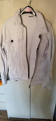 Buy Noisy May White Denim Jacket Size S • 2£