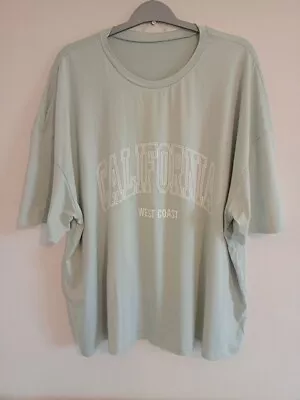 Buy Bnib Plus Size 24 4xl Pale Green Relaxed T-shirt Top California West Coast On... • 4.99£