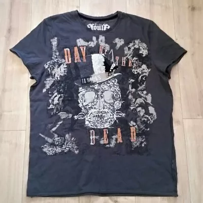 Buy River Island Mens 13 Skull T-shirt Halloween Size Medium Day Of The Dead • 14£