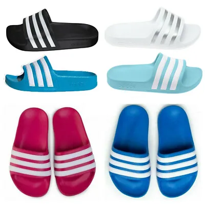 Buy Adidas Boys Sliders Slides Shoes Adilette Aqua Flip Flops Beach Sandals Slippers • 15.99£
