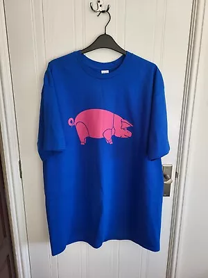 Buy Gildan Blue Pink Floyd Pig Cotton T-shirt. Size XL Band Icon Logo. The Wall  • 10£