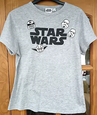 Buy Women's Men's Grey Star Wars T Tee Shirt Size 14 Atmosphere • 5.99£