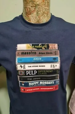 Buy Indie Britpop 90s Tape Cassette Collection T Tee Shirt Various Colours • 15.99£