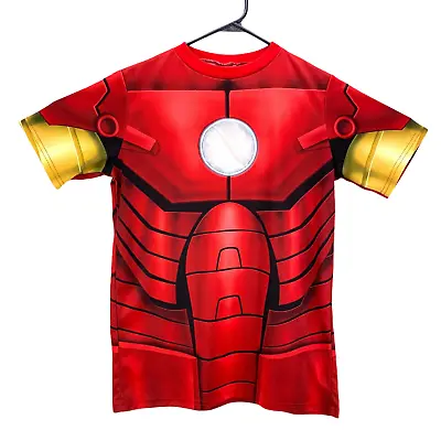 Buy Iron Man Reflective Chest Arc Costume T-Shirt Boys Size Large Marvel Kids Red • 6.28£