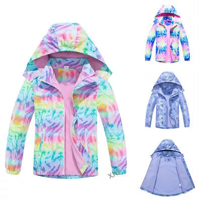 Buy Girls Waterproof Hooded Coat Fleece School Lined Warm Jacket Age 3 -10 Years *./ • 5.99£