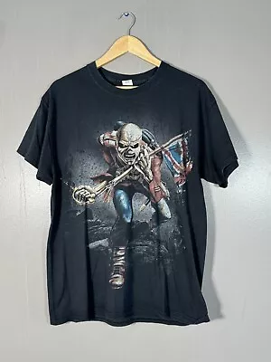 Buy Mens Gildan Iron Maiden The Trooper Print Black Tshirt Size Large  • 22.49£