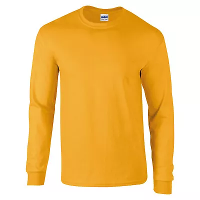 Buy Heavy Long Sleeve Mens T-Shirt Plain Casual Shirt Jersey Top Gildan Ultra Cotton • 10.45£