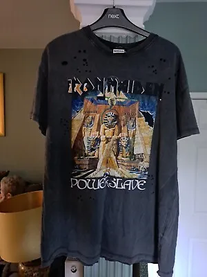 Buy Ladies BERSHKA  Iron Maiden  Tshirt Size XS But More Like 8/10 • 6£