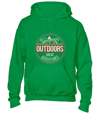 Buy Camping Outdoors Great Adventure Hoody Hoodie Camper Van Hiking Walking Top • 16.99£