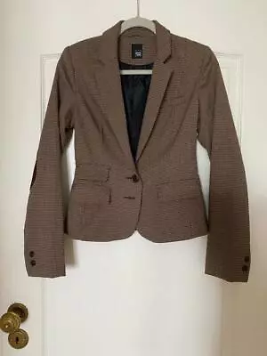 Buy Pimkie Womens Brown Houndstooth Blazer Jacket Size 32 EU , Italy 38m, Esp 34, UK • 19.19£