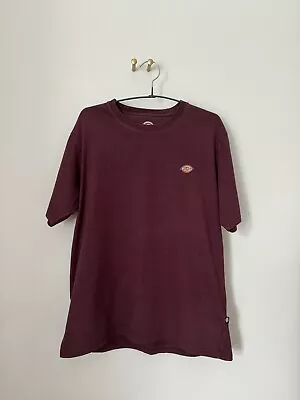 Buy Men’s Purple Maroon Dickies T Shirt Medium Used Short Sleeve • 4£