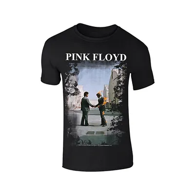 Buy Pink Floyd Wish You Were Here Flaming Handshake Official Tee T-Shirt Mens Unisex • 19.42£