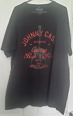 Buy Official Johnny Cash Country Rock & Roll Guitar XL Extra Large T-Shirt • 8£