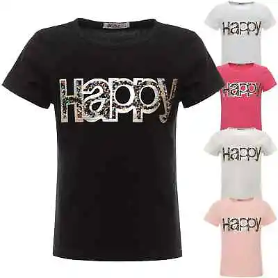 Buy T Shirt Top Shirt Hologram Glitter Girls Children's Summer 22542 Sale • 6.31£