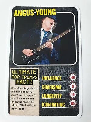 Buy Top Trumps Kerrang Rock Legends SINGLE CARD Collectible Angus Young AC/DC Merch • 4.95£