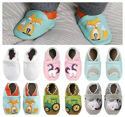 Buy Moccasins Baby Slippers Floor Socks Anti-slip Toddler Outdoor Shoes Leather  • 4.99£