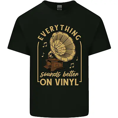 Buy Music Sounds Better On Vinyl Records LP DJ Mens Cotton T-Shirt Tee Top • 10.98£