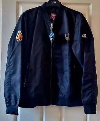 Buy Star Wars Rogue One Rebel Flight Jacket NEW Tag Black Bomber UK Mens M Rare Item • 99£